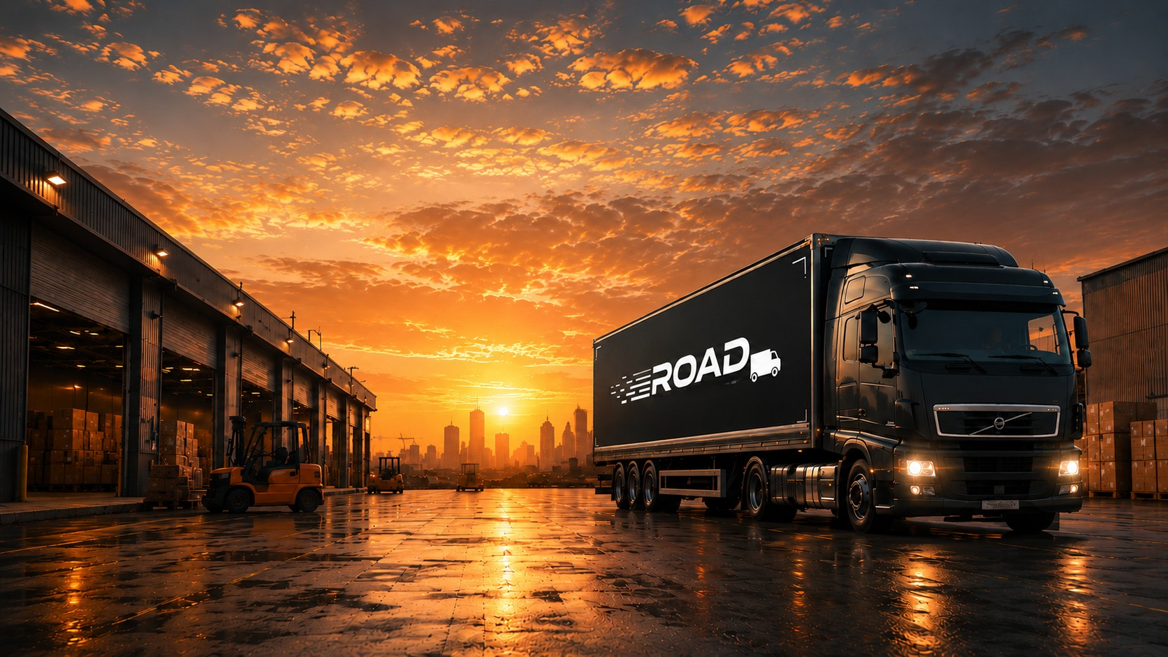Frota de caminhões ROAD Logística — transporte de cargas em todo o Ceará